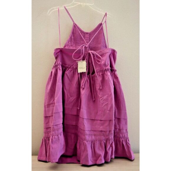 Free People OB1487039 Women's Sz S Purple Cotton Desert Days Mini Dress $128 - Picture 2 of 10